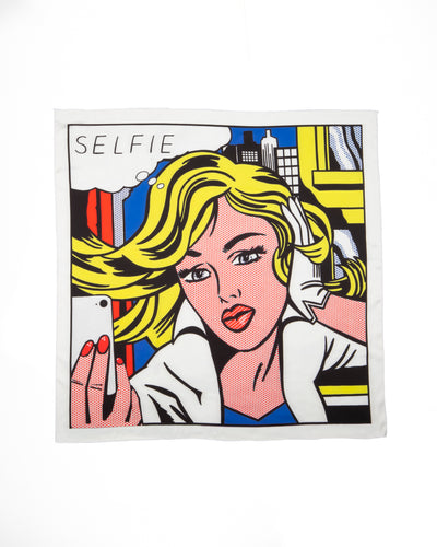 აბრეშუმის შარფი "Roy Lichtenstein - Selfie
